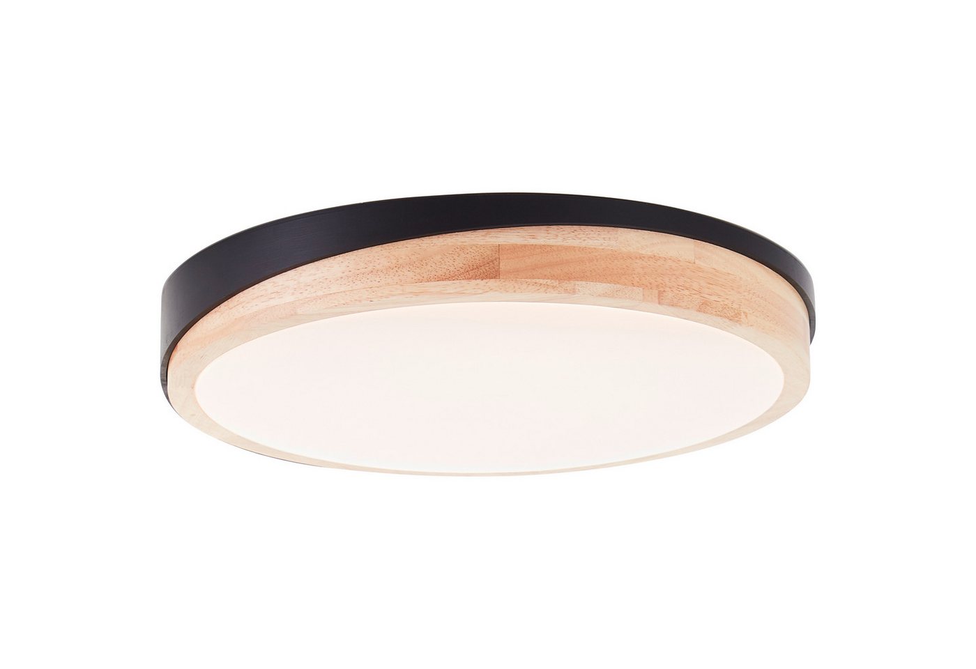 Brilliant LED Deckenleuchte Baarlo, Dimmfunktion, LED fest integriert, Warmweiß, Ø 35 cm, 2400 lm, 3000 K, 3-Stufen dimmbar, Holz/Metall – Bild 3 von 5