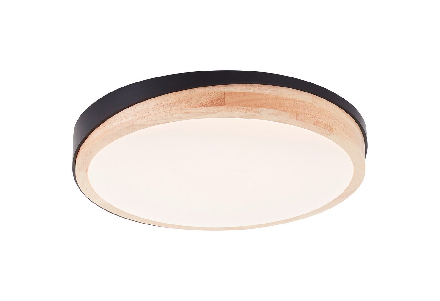 Brilliant LED Deckenleuchte Baarlo, Dimmfunktion, LED fest integriert, Warmweiß, Ø 35 cm, 2400 lm, 3000 K, 3-Stufen dimmbar, Holz/Metall – Bild 5 von 5