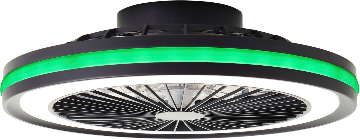 Brilliant LED Deckenleuchte Palmero, CCT - über Fernbedienung, Dimmfunktion, Nachtlichtfunktion, RGB, Timerfunktion, Ventilatorfunktion, LED fest integriert, wa – Bild 5 von 5