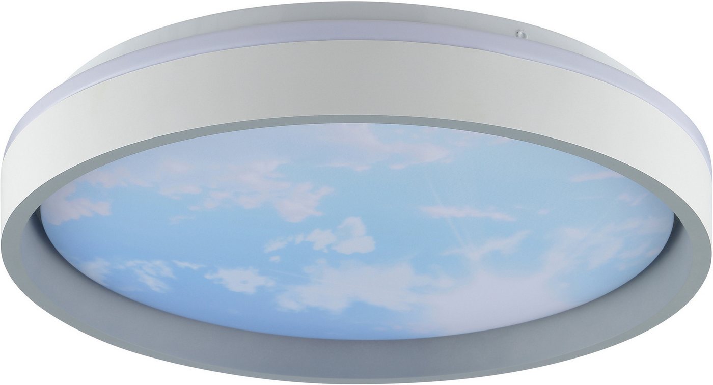 Brilliant LED Deckenleuchte Sky-Dream, CCT - über Fernbedienung, Dimmfunktion, Memoryfunktion, Nachtlichtfunktion, Timerfunktion, LED fest integriert, warmweiß  – Bild 2 von 5
