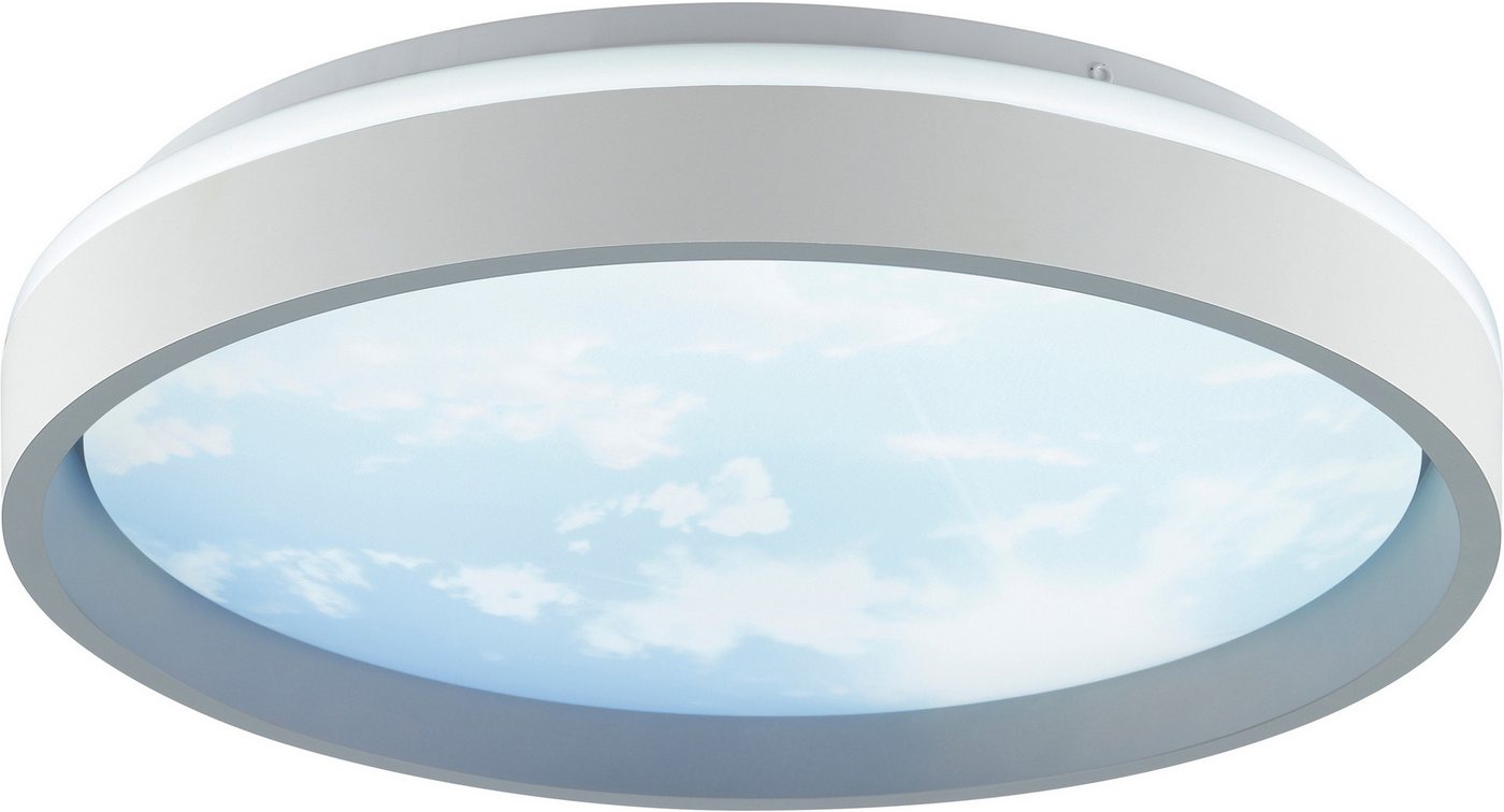 Brilliant LED Deckenleuchte Sky-Dream, CCT - über Fernbedienung, Dimmfunktion, Memoryfunktion, Nachtlichtfunktion, Timerfunktion, LED fest integriert, warmweiß  – Bild 4 von 5