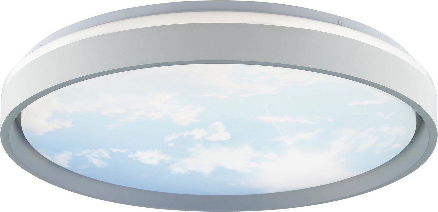 Brilliant LED Deckenleuchte Sky-Dream, CCT - über Fernbedienung, Dimmfunktion, Memoryfunktion, Nachtlichtfunktion, Timerfunktion, LED fest integriert, warmweiß  – Bild 4 von 5