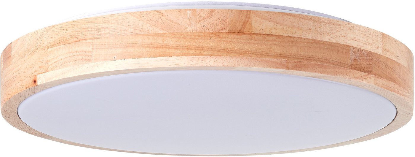 Brilliant LED Deckenleuchte Slimline, LED fest integriert, Ø 34 cm, CCT, 1300 lm, Metall/Holz/Kunststoff, holz hell/weiß – Bild 2 von 5