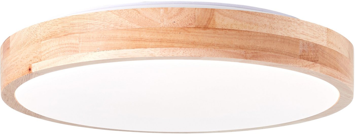 Brilliant LED Deckenleuchte Slimline, LED fest integriert, Ø 34 cm, CCT, 1300 lm, Metall/Holz/Kunststoff, holz hell/weiß – Bild 5 von 5