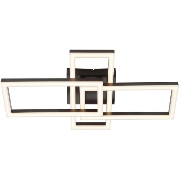 Brilliant LED Deckenleuchte Tavora, LED fest integriert, Warmweiß, LED-Profilleuchte, 2200 lm, 3000 K, 48 x 28 cm, Kunststoff schwarz