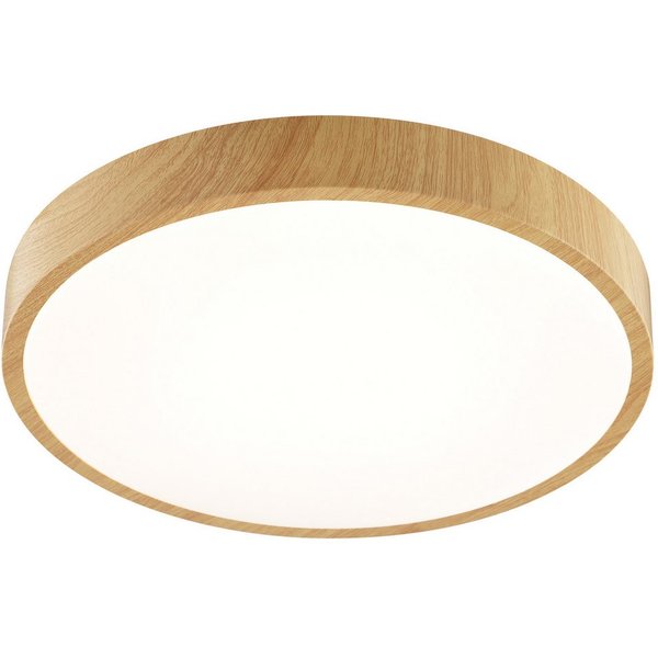 Brilliant LED Deckenleuchte Teranon, LED fest integriert, Warmweiß, Holzoptik, 3000 K, braun/weiß