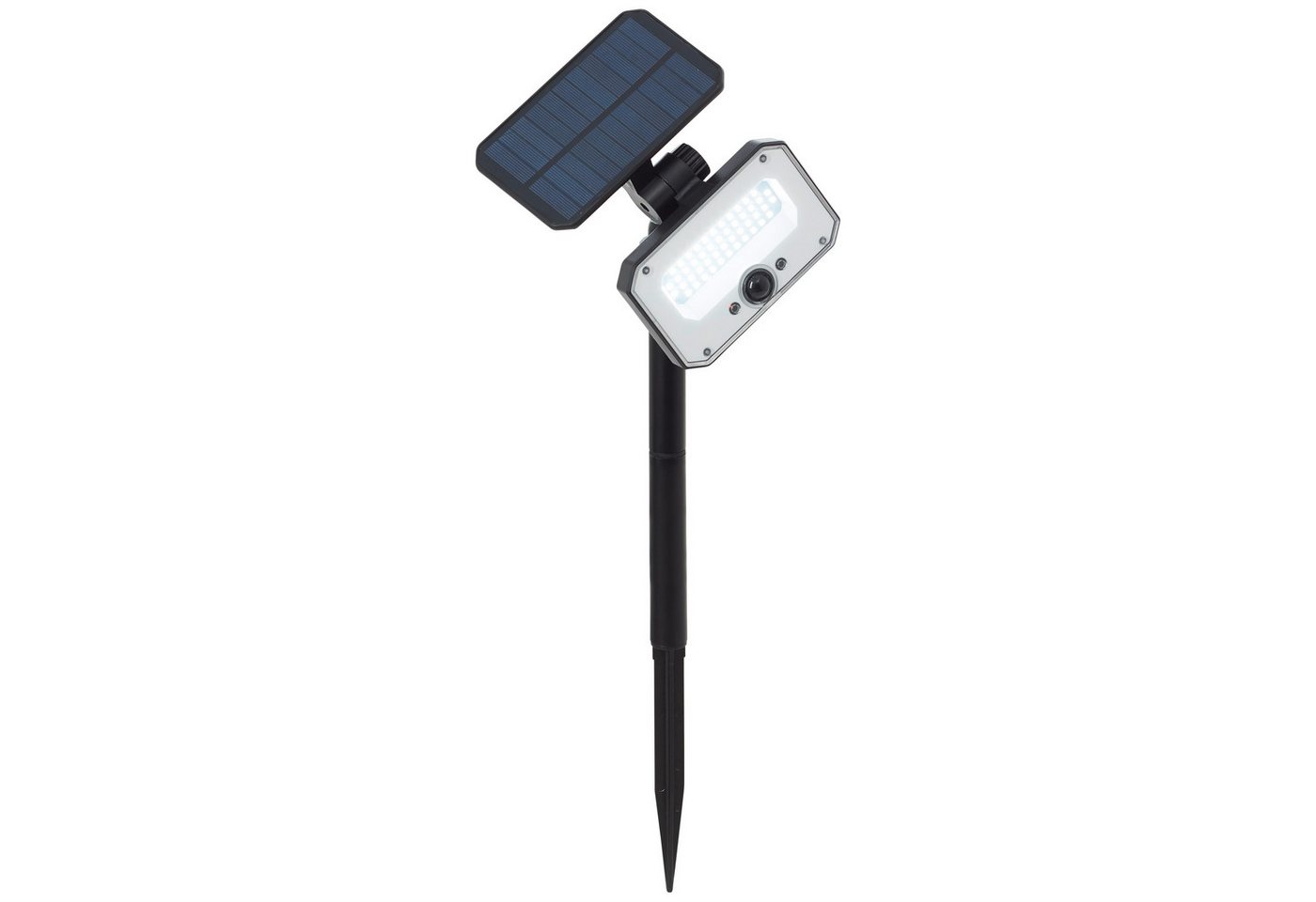 Brilliant LED Gartenstrahler Joplin, Bewegungsmelder, LED fest integriert, LED Außenspießleuchte, Solar, 54 cm, 1100 lm, 4100 K, schwarz – Bild 4 von 5