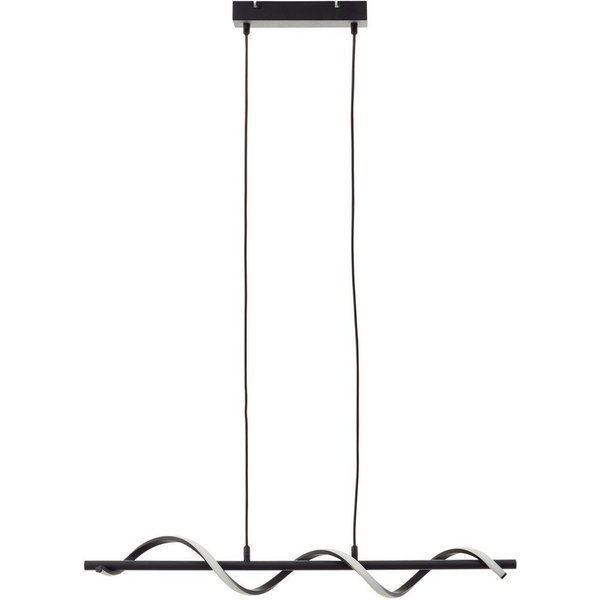 Brilliant LED Pendelleuchte Eunice, LED fest integriert, Neutralweiß, 80 cm Breite, 2600 lm, 4000 K, höhenverstellbar, matt Schwarz