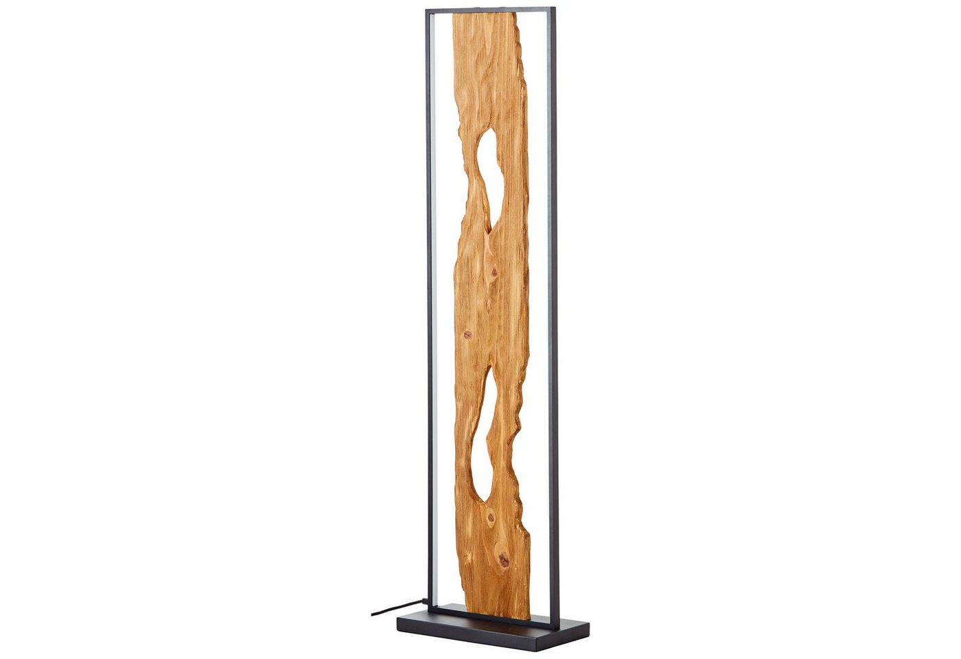 Brilliant LED Stehlampe Chaumont, LED fest integriert, Warmweiß, Höhe 120 cm, 2300 lm, Aluminium/Metall/Holz, schwarz/holz – Bild 2 von 5