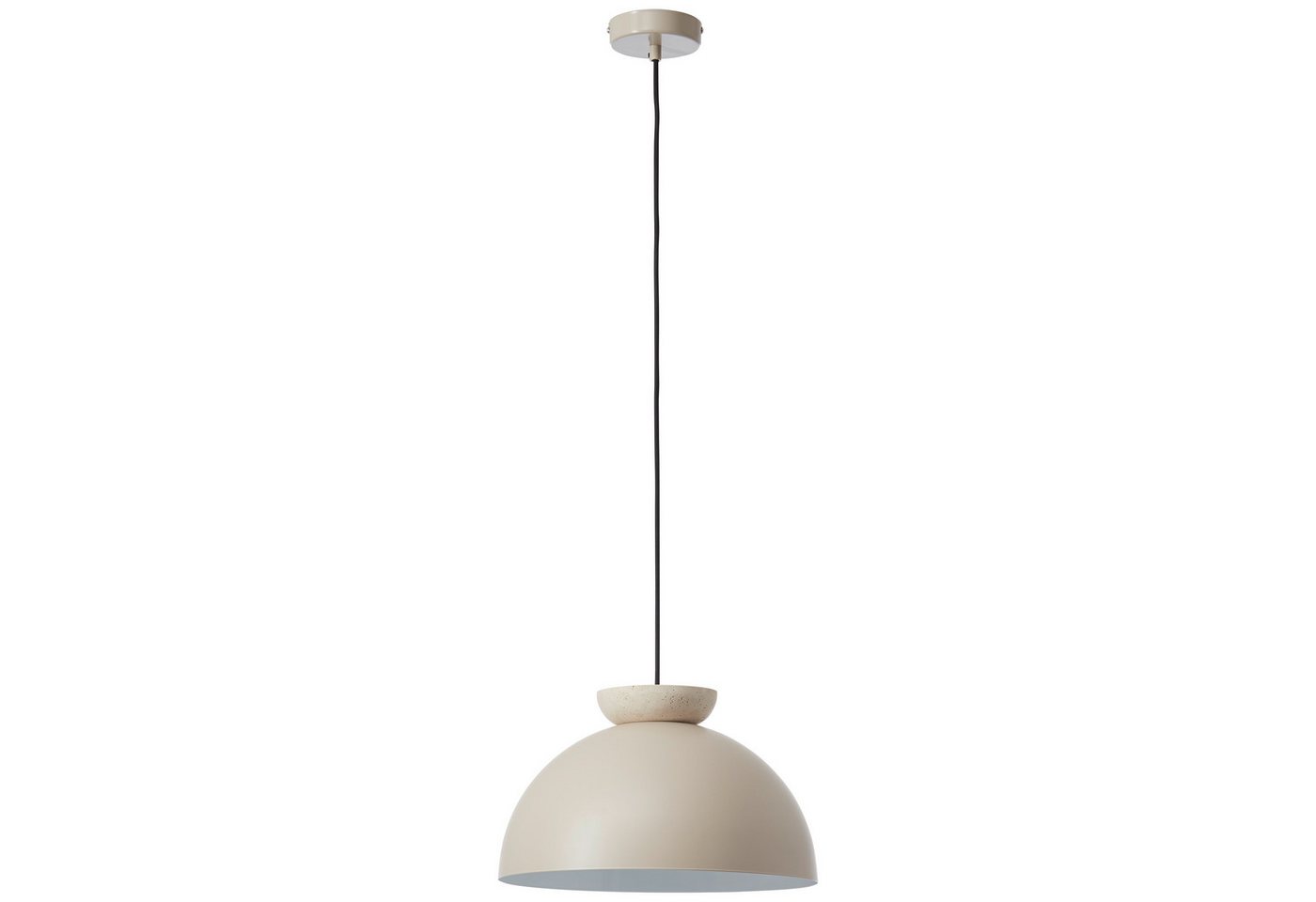 Brilliant Pendelleuchte Nalam, ohne Leuchtmittel, 173 x 35 cm, E27, kürzbar, Metall/Travertin, beige – Bild 2 von 5