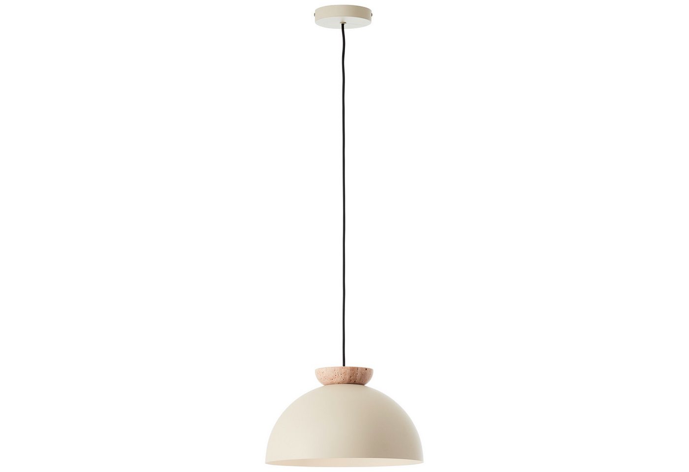 Brilliant Pendelleuchte Nalam, ohne Leuchtmittel, 173 x 35 cm, E27, kürzbar, Metall/Travertin, beige – Bild 5 von 5