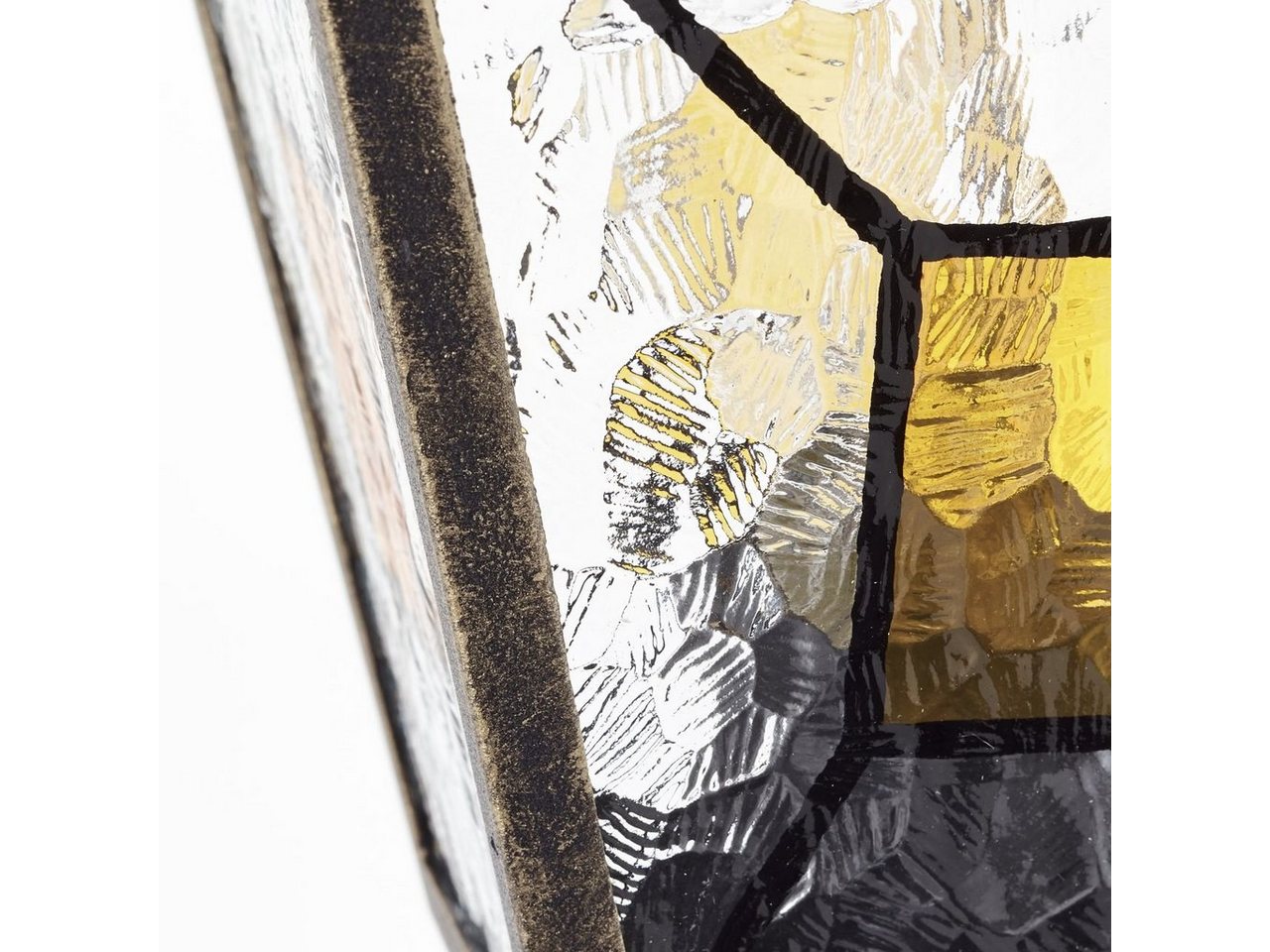 Brilliant Pollerleuchte Janel, ohne Leuchtmittel, 120 cm Höhe, E27, Metall/Glas, antik schwarz goldfarben – Bild 4 von 4