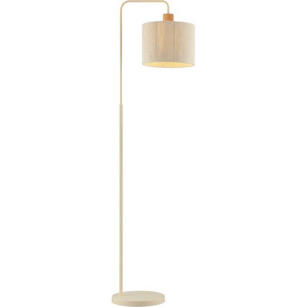 Brilliant Stehlampe Arlo, ohne Leuchtmittel, E27 Fassung, 160 x 44 x 28 cm, Holz/Textil/Metall, beige