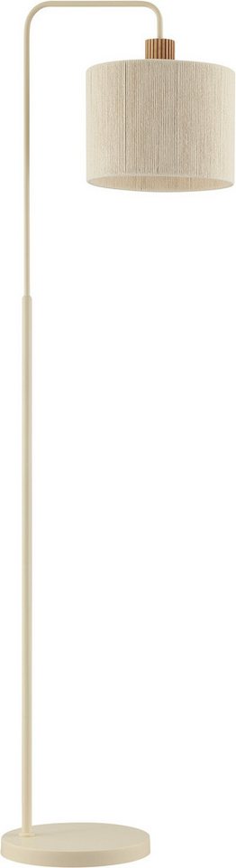 Brilliant Stehlampe Arlo, ohne Leuchtmittel, E27 Fassung, 160 x 44 x 28 cm, Holz/Textil/Metall, beige – Bild 2 von 5