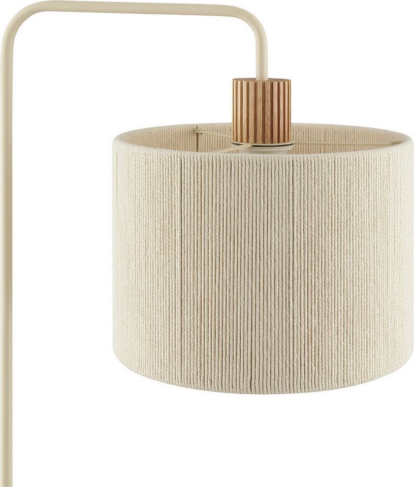 Brilliant Stehlampe Arlo, ohne Leuchtmittel, E27 Fassung, 160 x 44 x 28 cm, Holz/Textil/Metall, beige – Bild 3 von 5