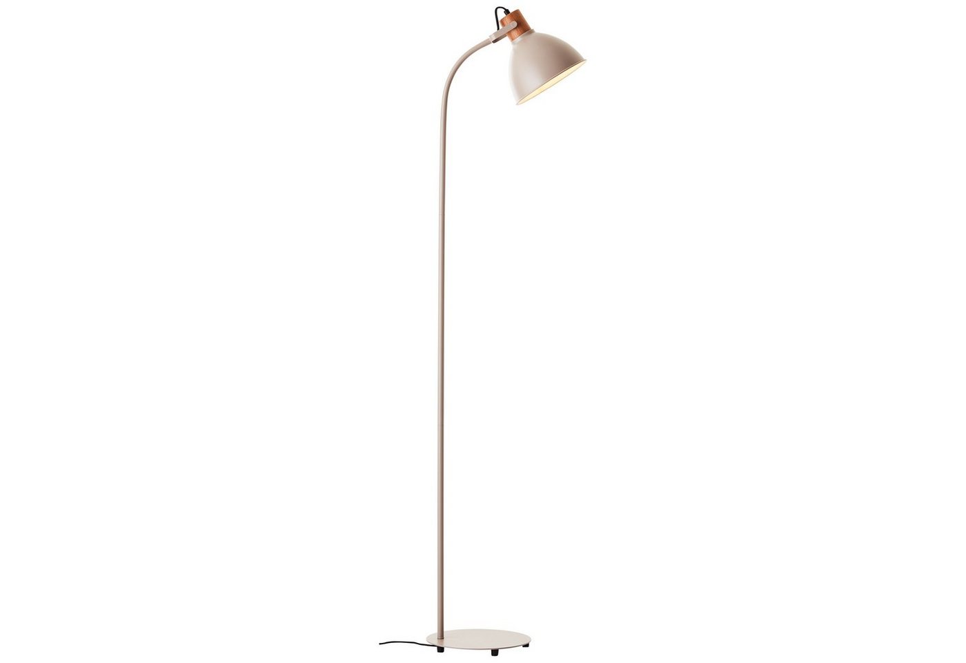 Brilliant Stehlampe Erena, ohne Leuchtmittel, Höhe 150 cm, E27, Metall/Holz – Bild 4 von 5
