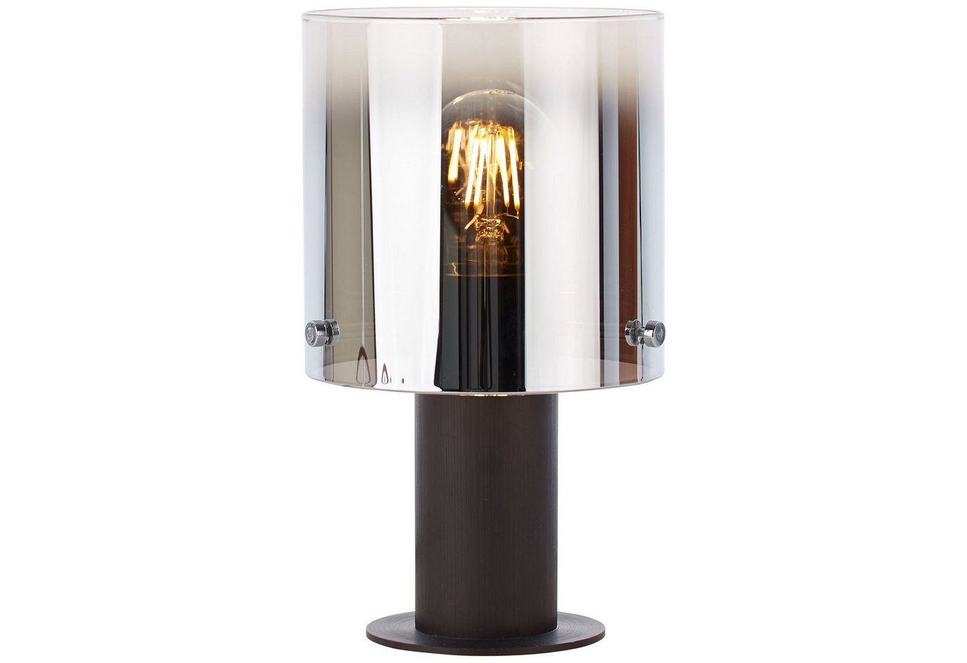 Brilliant Tischleuchte Beth, ohne Leuchtmittel, Tischlampe Kaffee/rauchglas – Bild 2 von 4
