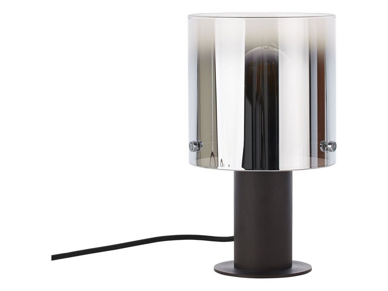 Brilliant Tischleuchte Beth, ohne Leuchtmittel, Tischlampe Kaffee/rauchglas – Bild 3 von 4