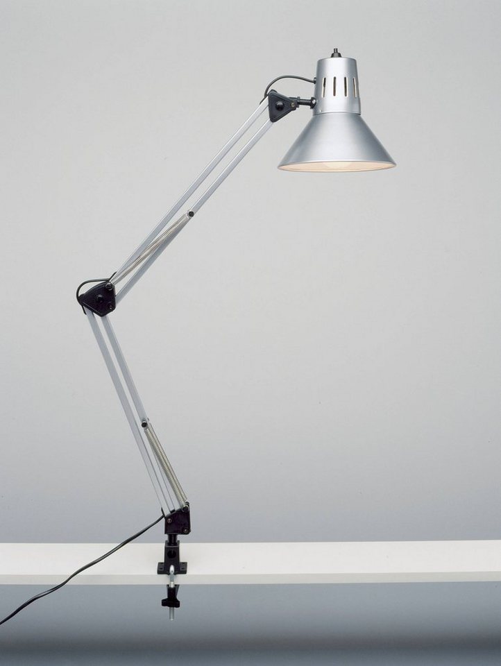 Brilliant Tischleuchte HOBBY, ohne Leuchtmittel, 70cm Höhe, E27 max. 40W, schwenkbar, Metall, Druckschalter – Bild 3 von 5