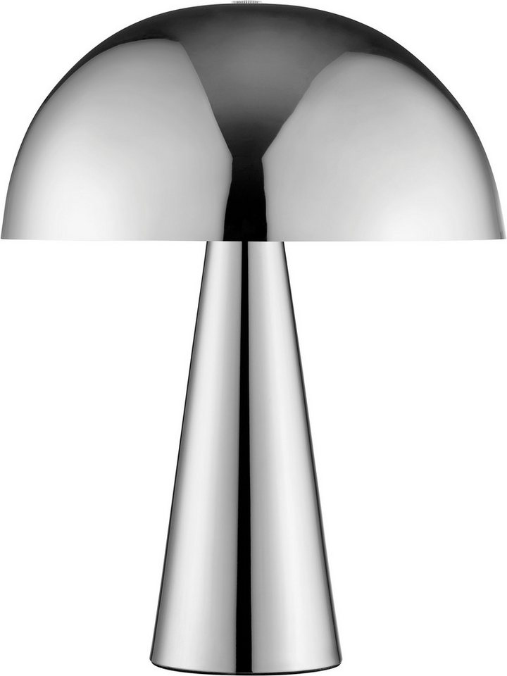 Brilliant Tischleuchte Sigrun, ohne Leuchtmittel, Pilz Tischleuchte, 33 cm, Ø 25 cm, E14, max. 20 W, Metall, chromfarben – Bild 4 von 5