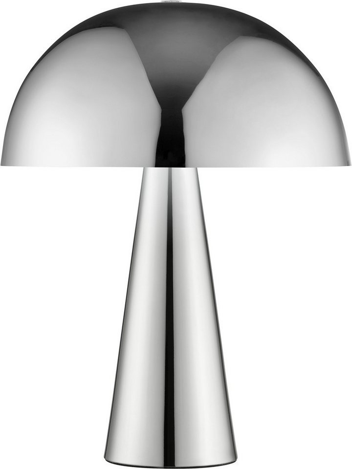 Brilliant Tischleuchte Sigrun, ohne Leuchtmittel, Pilz Tischleuchte, 33 cm, Ø 25 cm, E14, max. 20 W, Metall, chromfarben – Bild 5 von 5
