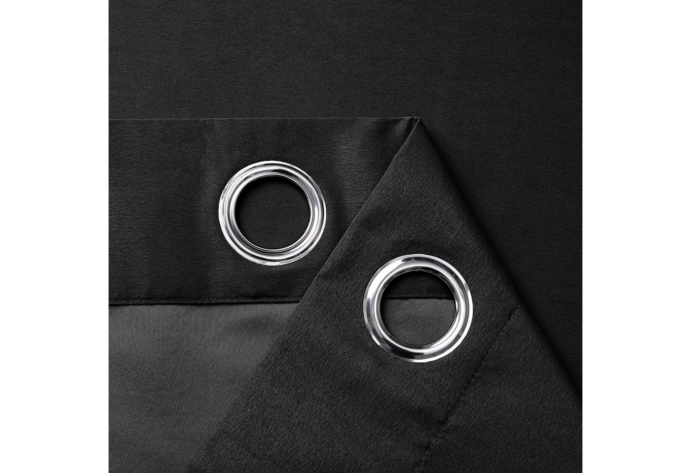 Brilliant Vorhang / Blickdicht / versch. Farben & Größen / #9018, Ösen, Store – Bild 2 von 5