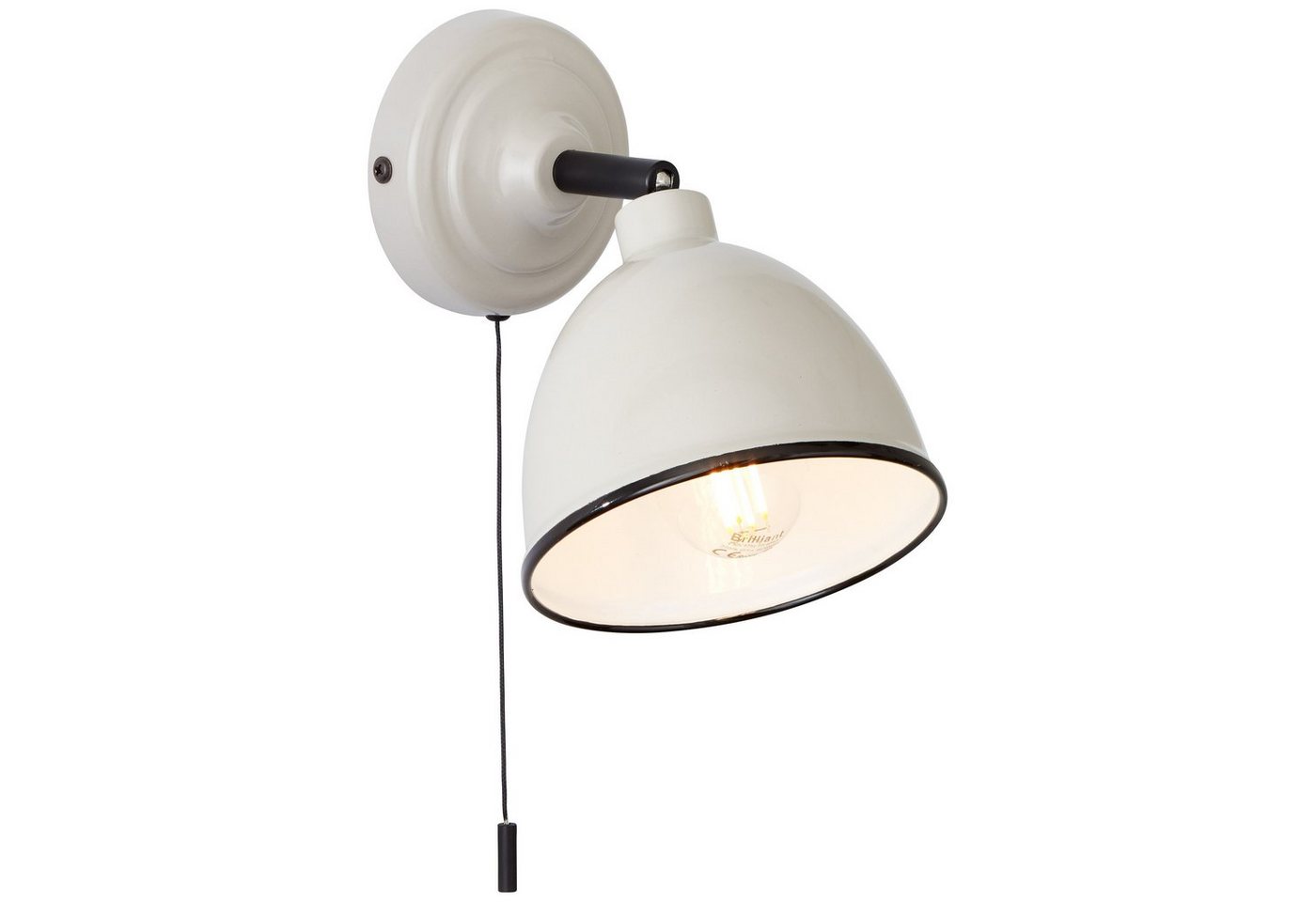 Brilliant Wandleuchte Telio, ohne Leuchtmittel, Wandlampe mit Zugschalter – Bild 3 von 4
