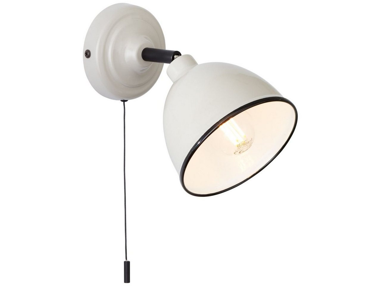 Brilliant Wandleuchte Telio, ohne Leuchtmittel, Wandlampe mit Zugschalter – Bild 4 von 4