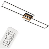 BRILONER CCT LED Design Deckenleuchte, Lichttempe (rechteckig (Holz))
