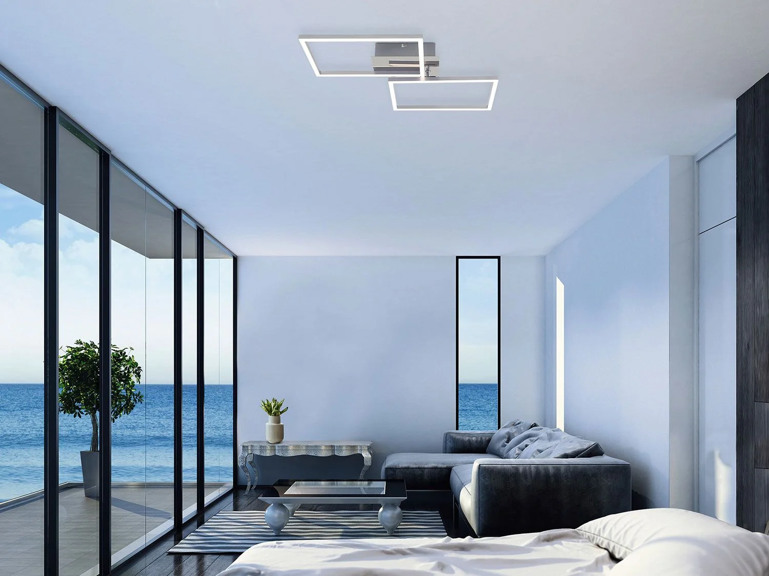 BRILONER CCT LED Design Deckenleuchte, Lichttemperatur + Helligkeit regulierbar (Quadratisch) – Bild 2 von 4