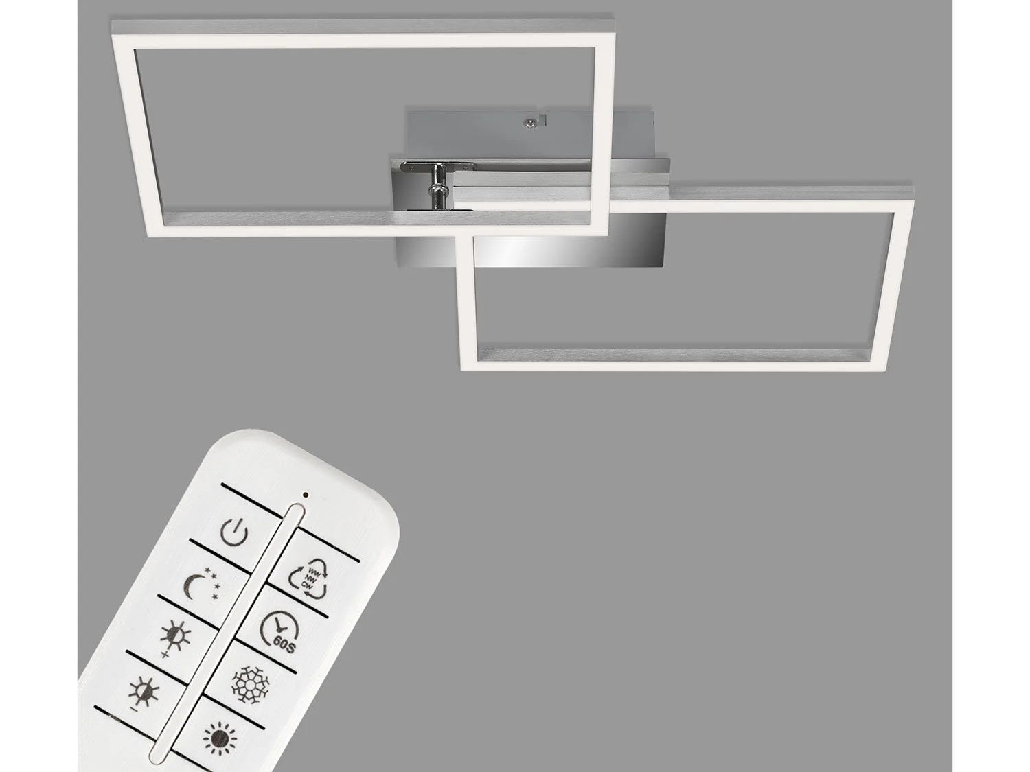 BRILONER CCT LED Design Deckenleuchte, Lichttemperatur + Helligkeit regulierbar (Quadratisch) – Bild 3 von 4