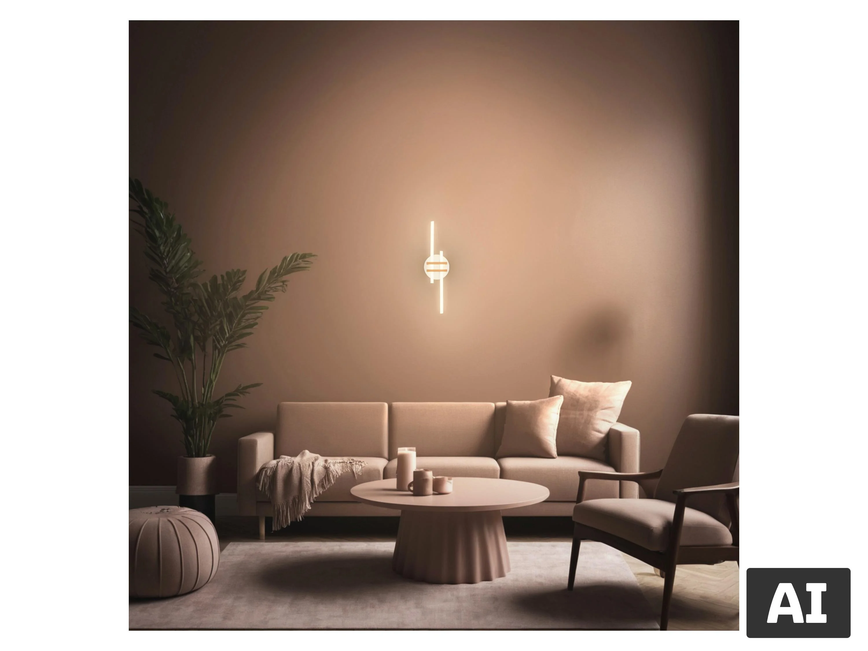 BRILONER LED Deckenleuchte mit Eckprofil (2er Stab, Coffee, Warm grey) – Bild 3 von 4
