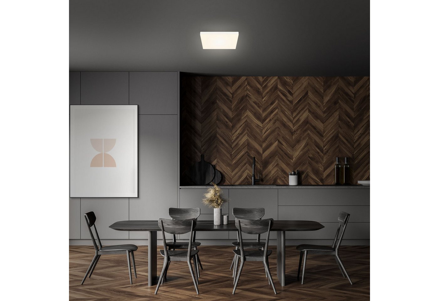 Briloner Leuchten Aufbauleuchte Flame, LED fest integriert – Bild 5 von 5