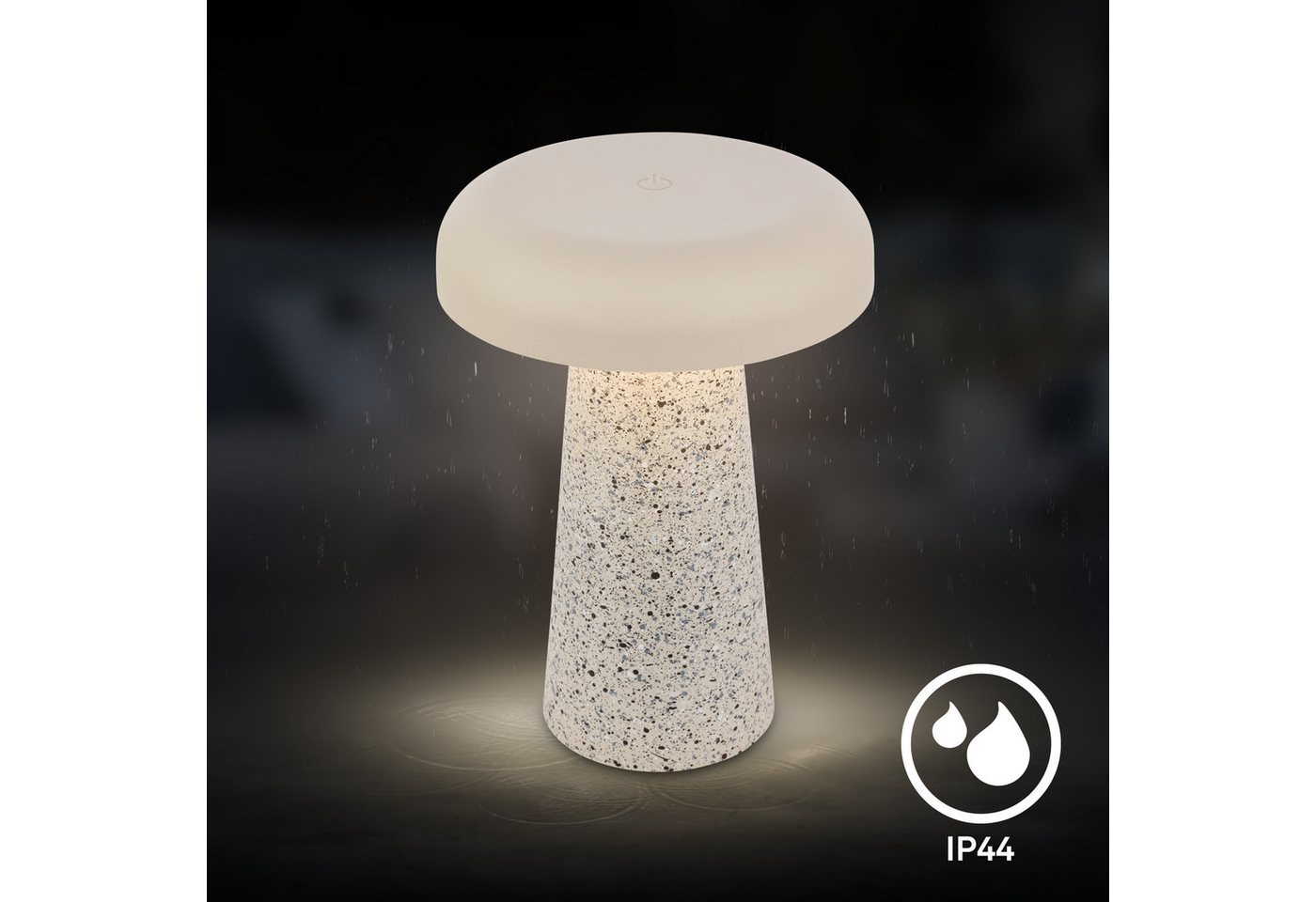 Briloner Leuchten LED Außen-Tischleuchte CLOUD, Dimmfunktion, LED wechselbar, Warmweiß, 12x17 cm, Akku tauschbar, Indoor/Outdoor, Wohnzimmer, Flur, Balkon – Bild 4 von 5