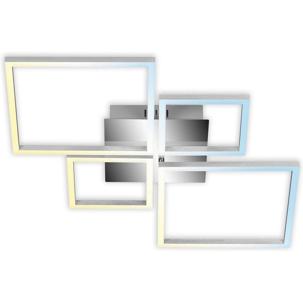 Briloner Leuchten LED Deckenleuchte 3093018 FRAME, CCT - über Fernbedienung, Farbwechsel, Nachtlichtfunktion, Timerfunktion, LED fest integriert, Neutralweiß, K