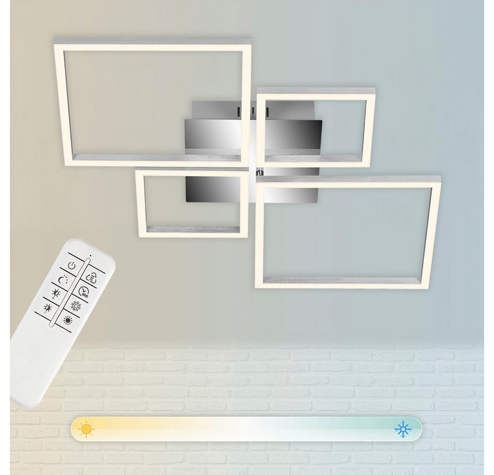Briloner Leuchten LED Deckenleuchte 3093018 FRAME, CCT - über Fernbedienung, Farbwechsel, Nachtlichtfunktion, Timerfunktion, LED fest integriert, Neutralweiß, K – Bild 5 von 5