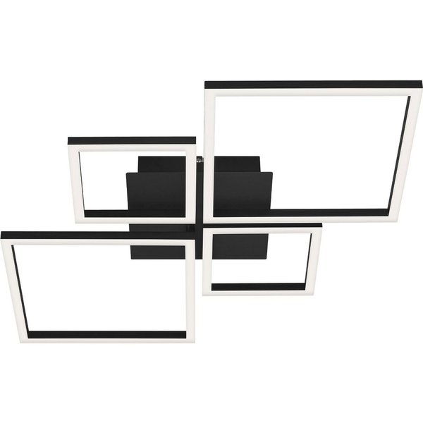 Briloner Leuchten LED Deckenleuchte 3128015 FRAME, LED fest integriert, Warmweiß, Deckenlampe, 75x47x7,3cm, Schwarz, 48W, Wohnzimmer, Schlafzimmer