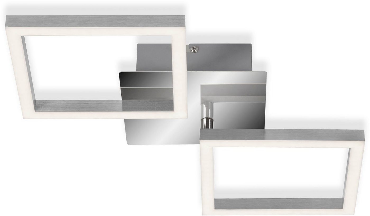 Briloner Leuchten LED Deckenleuchte 3207018 FRAME, LED fest integriert, Warmweiß, Deckenlampe, 47x22,6x7,3cm, Chrom-Alu, 5,5W, Wohnzimmer, Schlafzimmer – Bild 3 von 5