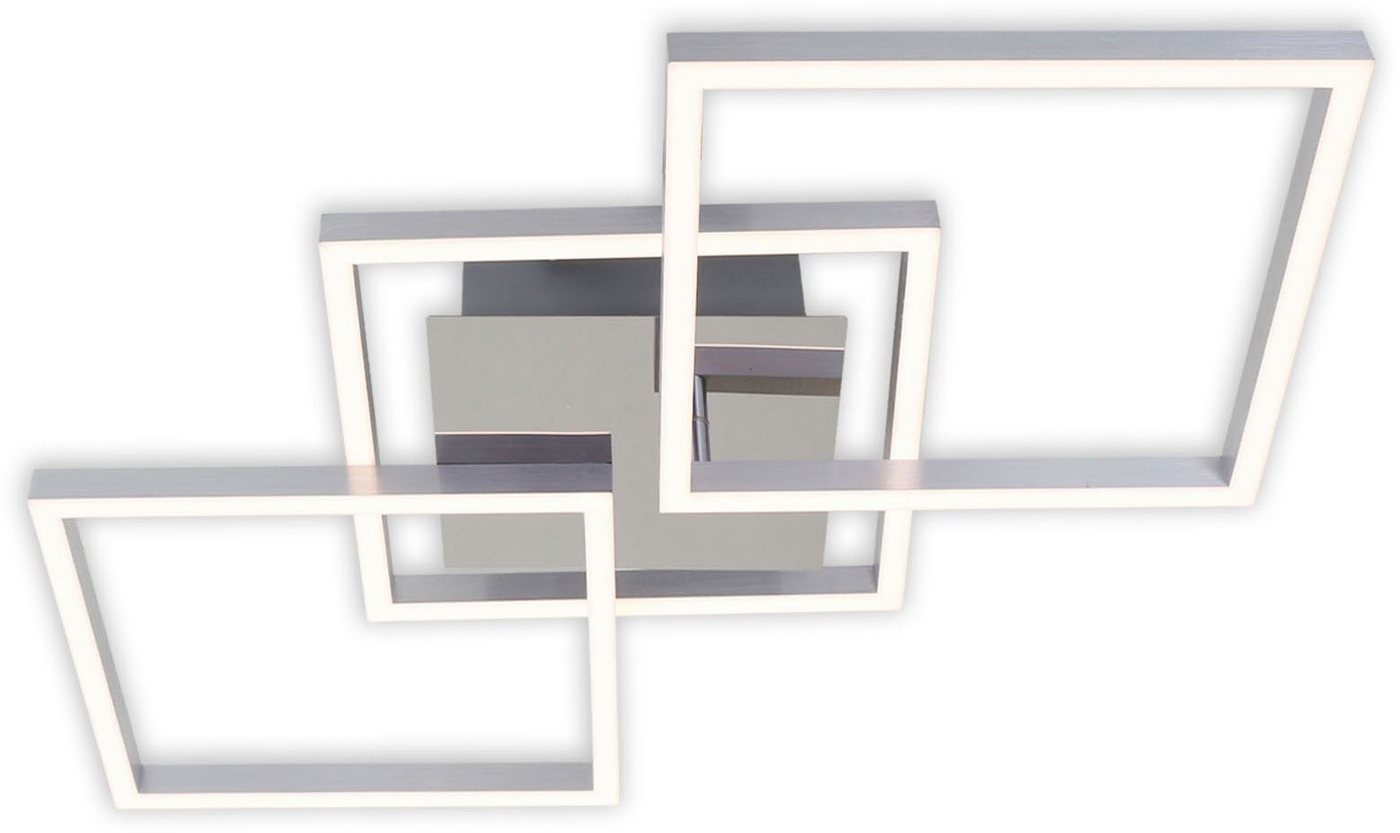 Briloner Leuchten LED Deckenleuchte 3217018 FRAME, LED fest integriert, Warmweiß, Deckenlampe, 76,3x36,8x7,3cm, Chrom-Alu, 36W, Wohnzimmer, Küche, Flur – Bild 3 von 5