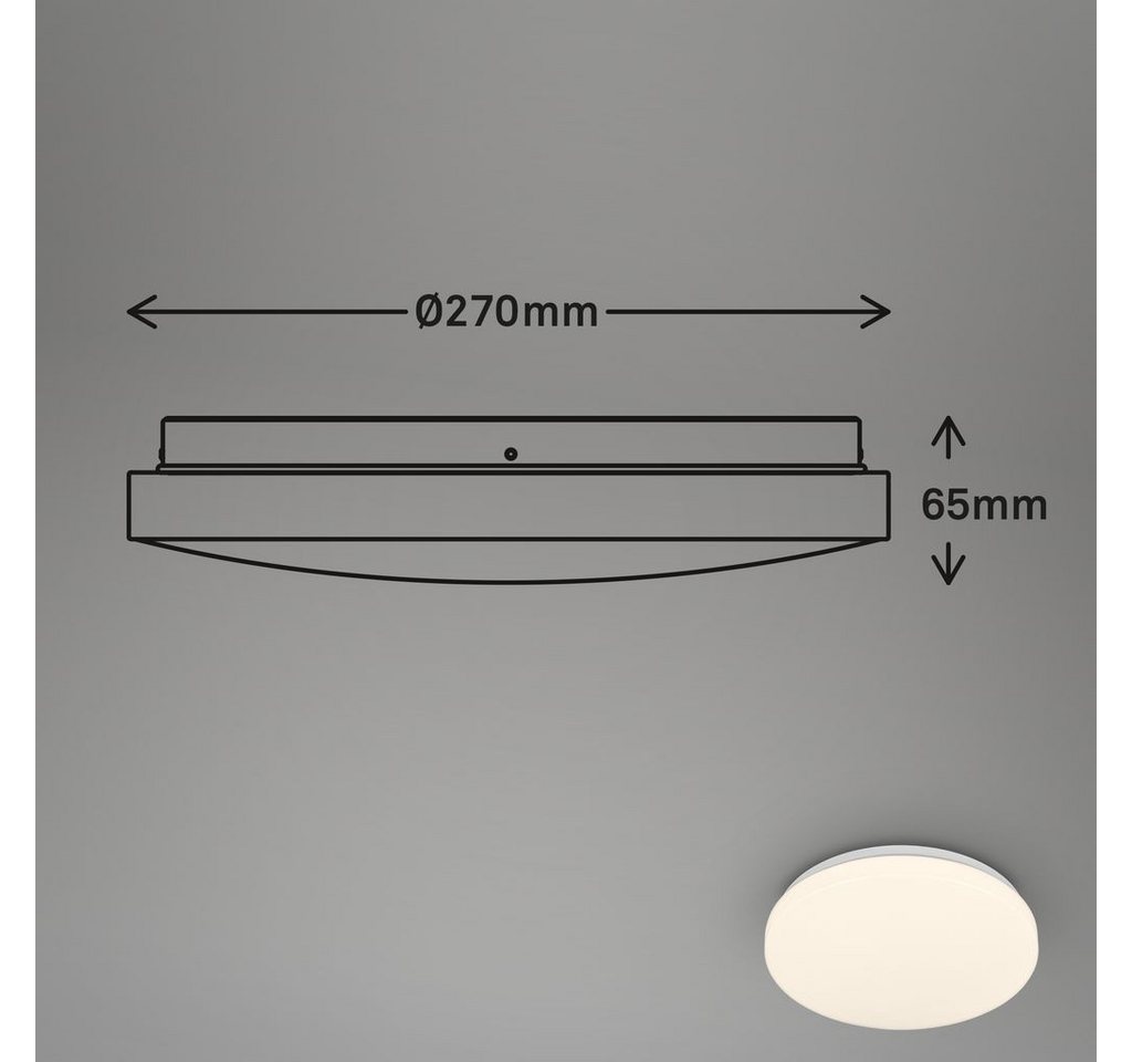 Briloner Leuchten LED Deckenleuchte 3827016, LED fest integriert, 2700K - Extra-Warmweiß – Bild 4 von 5