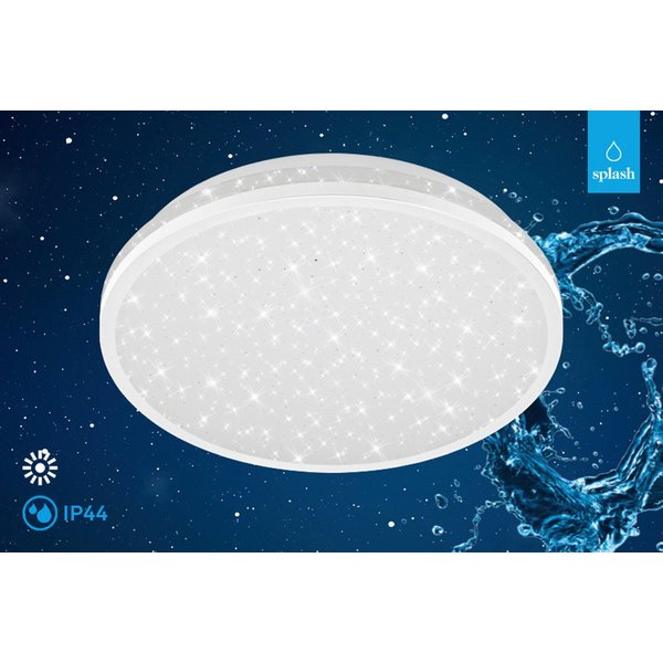 Briloner Leuchten LED Deckenleuchte ACORBUS WHITE, LED fest integriert, 28x7 cm, Badezimmer, Feuchtraum, Küche