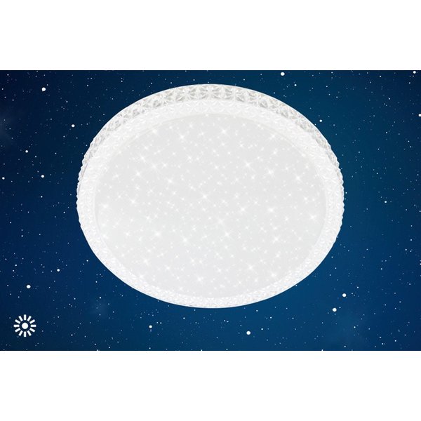 Briloner Leuchten LED Deckenleuchte LED Deckenlampe Sternenhimmel Kristalloptik, LED fest integriert, 4000K - Neutralweiß, 26,5x7 cm, Schlafzimmer, Wohnzimmer, 