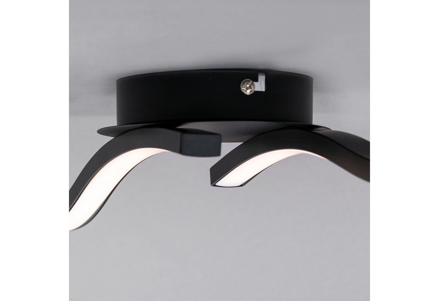 Briloner Leuchten LED Deckenleuchte modern Deckenlampe 2-flammig Schwarz Holz Design, LED fest integriert – Bild 3 von 5
