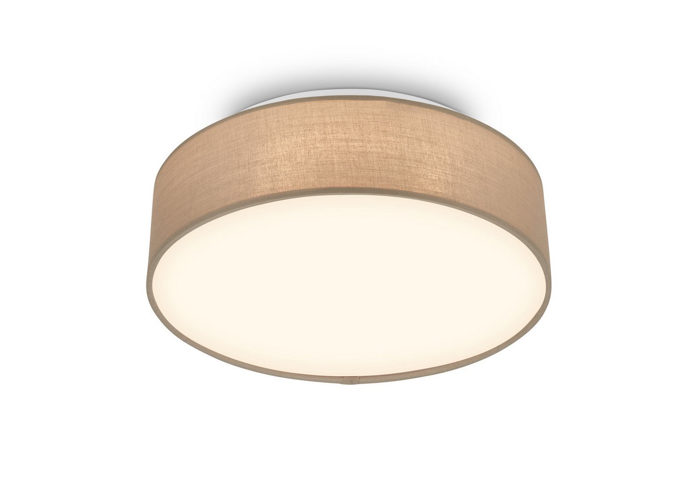 Briloner Leuchten LED Deckenleuchte Stoff-Deckenlampe Textillampe Stoffschirm Wohnzimmer Schlafzimmer, LED fest integriert, 3000K, 30/38x10,5 cm, Wohnzimmer, Sc – Bild 2 von 5