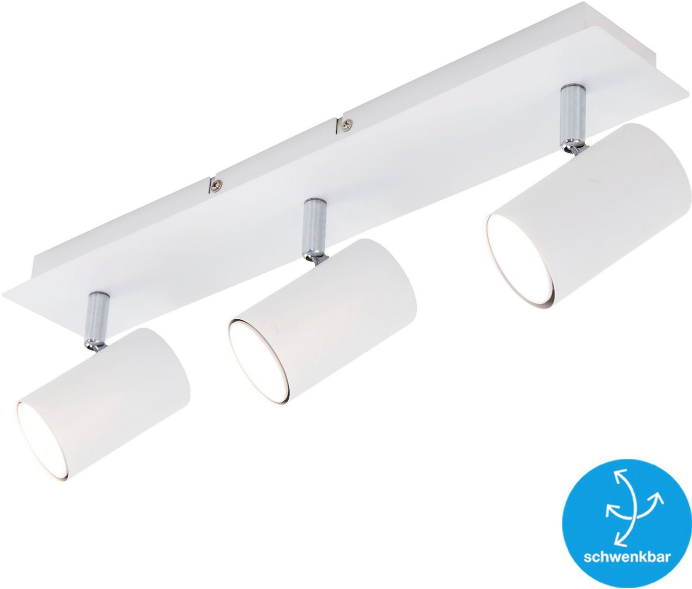 Briloner Leuchten LED Deckenspots 2857035 Run, ohne Leuchtmittel, Warmweiß, Deckenlampe, 45x8x12,3cm, max.40W, GU10, Wohnzimmer, Flur, Büro – Bild 3 von 5