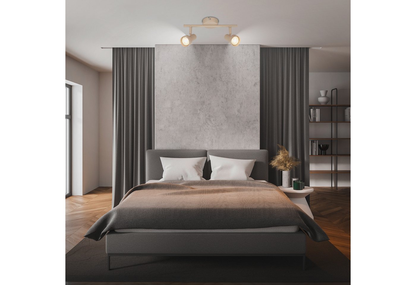 Briloner Leuchten LED Deckenspots TAPP, ohne Leuchtmittel, 27,5x12,5 cm, Wohnzimmer, Schlafzimmer, Flur, Büro – Bild 5 von 5