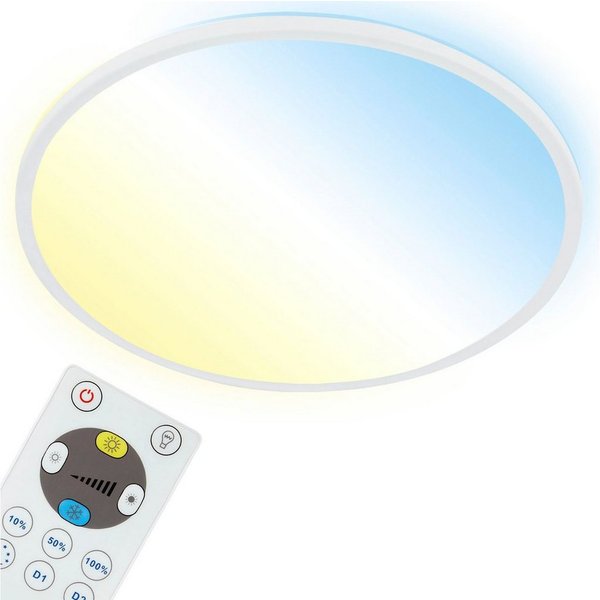 Briloner Leuchten LED Panel 7080016 SLIM, CCT - über Fernbedienung, LED fest integriert, Farbwechsler, Neutralweiß, Kaltweiß, Warmweiß, Tageslichtweiß, Deckenla