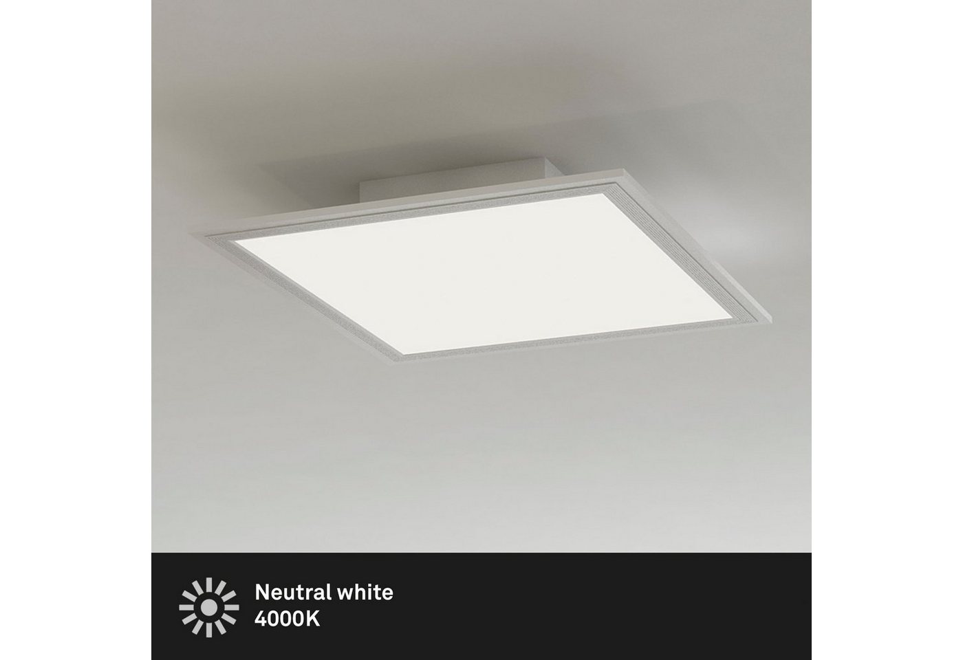 Briloner Leuchten LED Panel 7191016 SIMPLE, LED fest integriert, Deckenlampe, 29,5x29,5x5,5cm, 12W, Wohnzimmer, Schlafzimmer – Bild 5 von 5