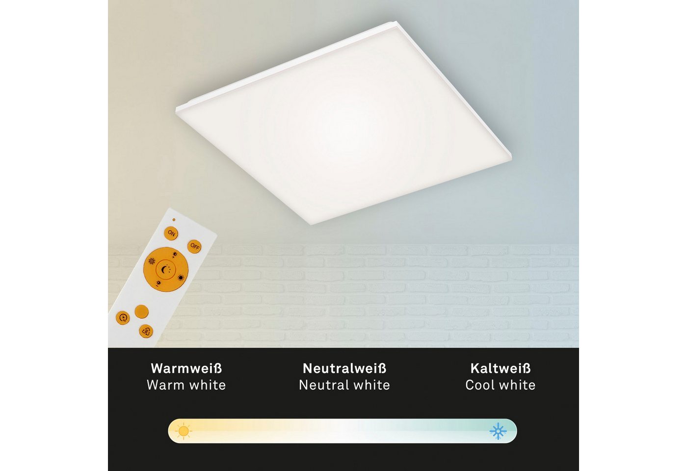 Briloner Leuchten LED Panel Rahmenloses CCT LED Panel, weiß, 1xLED/38W – Bild 4 von 5