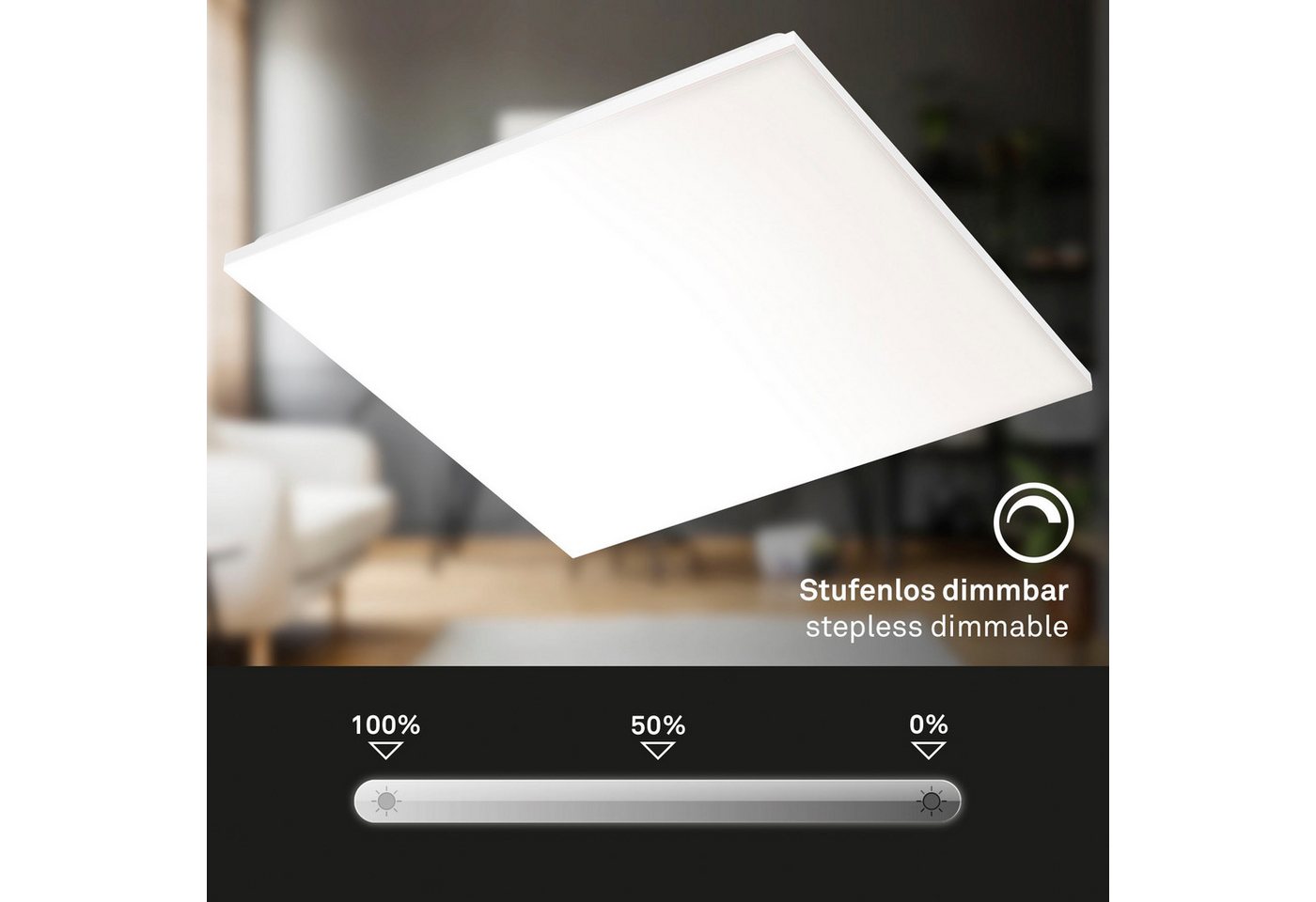 Briloner Leuchten LED Panel Rahmenloses CCT LED Panel, weiß, 1xLED/38W – Bild 5 von 5